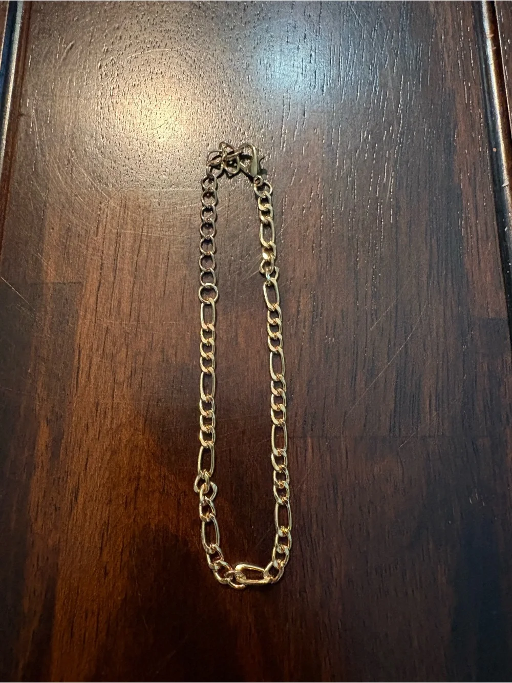 Gold toned chain bracelet